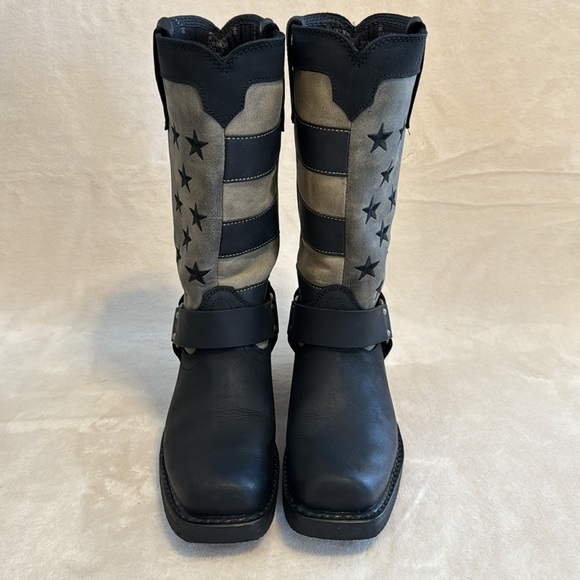 Durango Women’s Black Faded Flag Harness Boot size 6.5 medium. New in Box - Picture 9 of 14